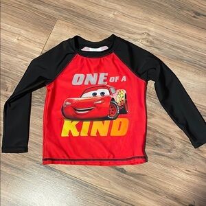 Disney Red and Black Cars Swim Shirt